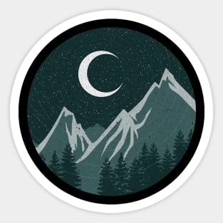 Between the mountains Sticker